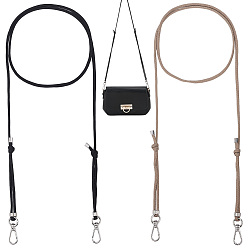 (52) Непрозрачная лаванда 2 шт. 2 цвета полипропиленовые цепочки для сумок, с 4шт. латунных шариковых шпилек и заклепок, платина, разноцветные, 1380 мм, 1 шт / цвет