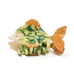 Fish Акриловые заколки-коготь для волос для женщин и девочек, с железной фурнитурой, рыба, 84x49x43.5 мм