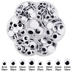 Flower Half Round Plastic Craft Wiggle Eyes Cabochons, for DIY Doll Toys Plush Animal Making, Flower, 102mm, 244pcs/box