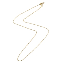 Настоящее золото 14K Ионное покрытие (ip) 304 ожерелье из шариковой цепи из нержавеющей стали для мужчин и женщин, реальный 14 k позолоченный, 20.83 дюйм (52.9 см)