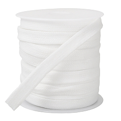 Белый 20 ярдов полиэстеровых сменных шнуров, с катушками, для спортивных штанов, тренировочные брюки, свитера, жакеты, толстовки, белые, 11~12x1.7 мм
