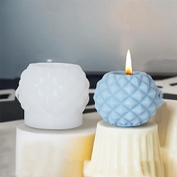 Круглые Силиконовые формы для свечей своими руками, пищевой силикон, изготовление украшений, для изготовления свечей, белые, круглые, 74x61 мм