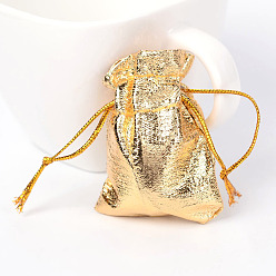 Gold Organza Bags, Rectangle, Gold, 16x11cm