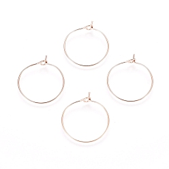 Розовое Золото Ионное покрытие (ip) 316 l выводы обручей из хирургической нержавеющей стали, Винные стекла, розовое золото , 30x0.7 мм, 21 датчик