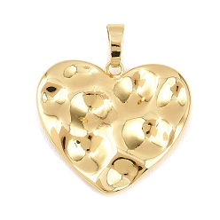 Сердце Латунные подвески, золотые, сердце, 27x29.5x3 мм, отверстие : 5x7.5 мм