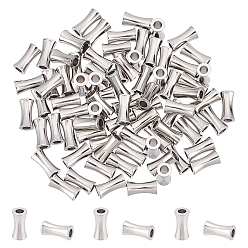 Edelstahl Farbe 80Stk. 303 Edelstahlperlen, Cadmiumfrei und Nickel frei und Bleifrei, Bambusstock, Edelstahl Farbe, 8x4 mm, Bohrung: 2 mm