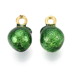 Лимон Эмалевые подвески из фруктового сплава, золотые, лимон, 14x9x9 мм, отверстие : 2 мм