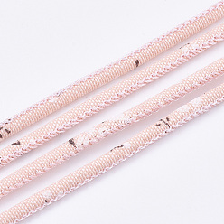 Licht Lachs Runde Tuch Schnüre, Licht Lachs, 3 mm, ca. 10.93 Yards (10 m)/Rolle