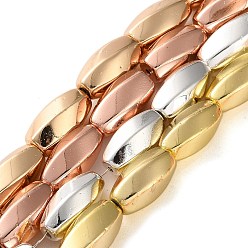 (52) Непрозрачная лаванда Гальванические нити синтетических магнитных гематитовых бусин, твист, разноцветные, 15.5~16x7.5~8x7.5~8 мм, отверстие : 1.2 мм, около 25 шт / нитка, 15.04~15.35 дюйм (38.2~39 см)