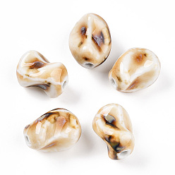 Белый Навахо Фарфоровые бусины ручной работы, фантазии античного стекла фарфора, самородки, навахо белый, 20~21x16~17x14~15 мм, отверстие : 2.5~3.5 мм