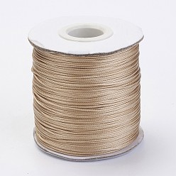 Goldenrod Waxed Polyester Cord, Bead Cord, Goldenrod, 0.5mm, about 169.51~174.98 Yards(155~160m)/Roll