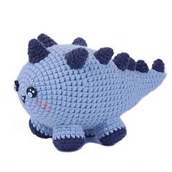 Васильковый Наборы для вязания крючком, включая полиэфирную пряжу, васильковый, размер упаковки: 23.5x18.5x8.5см