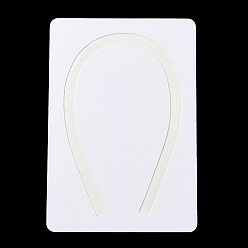 Rectangle U-образное отверстие, акриловая доска для демонстрации жемчуга, доска для наклеивания бусинок, с клейкой спинкой, белые, прямоугольные, 22.5x15.5x0.2 см, Внутренний размер: 19.5x12.1 см