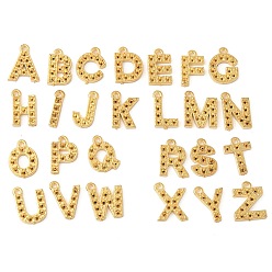 Золотой 304 Настройки горный хрусталь из нержавеющей стали кулон, Письмо ~ Z, золотые, пригодный для стразов 1 мм, 8~8.5x1.5~7x1~1.5 мм, отверстие : 0.7 мм