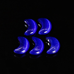 Синий Украшения для витрин с кошачьим глазом, украшение домашнего офиса, луна, синие, 25x18x10 мм