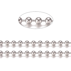 Нержавеющая Сталь Цвет Устойчивы к потускнению 304 шариковые цепи из нержавеющей стали, с карточной бумагой, цвет нержавеющей стали, 12 мм