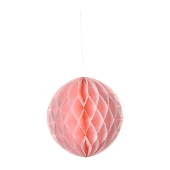Легкий Лосось Бумажный сотовый шар, бумажный фонарь, с хлопчатобумажной нитью, для свадебной и праздничной вечеринки, светлый померанцевый, 130~190 мм