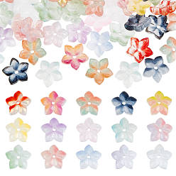 (52) Непрозрачная лаванда 150 шт. 15 цвета, бусины ручной работы, прозрачные, лэмпворк, цветка сливы, два тона, разноцветные, 12 мм, 10 шт / цвет