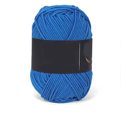 Королевский синий 4 пряжа из молочного акрилового волокна для тафтинговых ковриков, пряжа амигуруми, пряжа для вязания крючком, для свитера, шапки, носков, детских одеял, королевский синий, 2.5 мм, около 113.74 ярдов (104 м) / моток