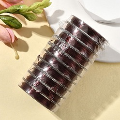 Кокосово-Коричневый 10 рулоны плоские эластичные кристаллы струны набор, эластичная нить для бисера, для изготовления эластичного браслета, кокосового коричневый, 0.5 мм, около 10 ярдов (9.14 м) / рулон