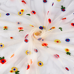 Античный Белый Полиэфирная ткань, аксессуары для одежды для свадебного платья, цветочным узором, старинный белый, 1500x1 мм, 3 ярдов/шт.