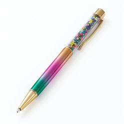 Разноцветный Шариковые ручки, с краской для выпечки стеклянный бисер внутри, красочный, 14.2x1.35x1 см