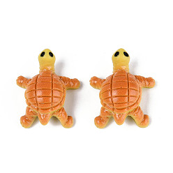 Сэнди Коричневый Непрозрачная смола декодирует кабошоны, черепаха, песчаный коричневый, 29x24.5~25x13 мм