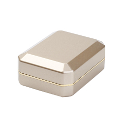 Moccasin Spray Painted Plastic Necklace Boxes, with Light and Battery, Rectangle, Moccasin, 9.2x7.1x3.6cm