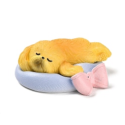 Собака Фигурки животных из смолы для сна, орнамент, для домашнего украшения рабочего стола, собака, 44.5x43x18 мм