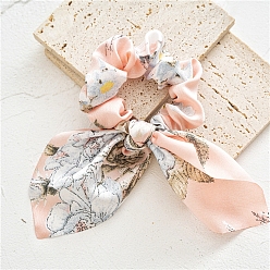Pink Cloth Hair Ties, Pink, 150mm