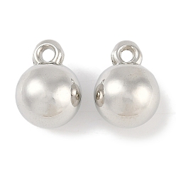 Платина Пластмассовые подвески ccb, круглые, платина, 18x13 мм, отверстие : 2 мм