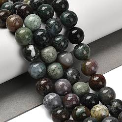 (RRHB277) Кристалл на подкладке из медово-бежевого цвета Природного индийского агата бисер нитей, круглые, 14 мм, отверстие : 1 мм, около 27 шт / нитка, 14.88~15.35'' (37.8~39 см)