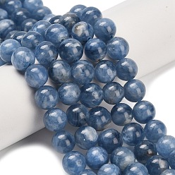 Класс A Натуральный кианитовые бисер пряди, круглые, класс А, 8~8.5 мм, отверстие : 0.8~1 мм, около 47~48 шт / нитка, 15.35~15.75 дюйм (39~40 см)