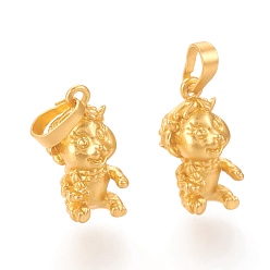 Овца Подвески из экологически чистого сплава, без кадмия и без свинца, долговечный, китайские знаки зодиака, овца, 19x11x10 мм, отверстие : 4.5x5.5 мм