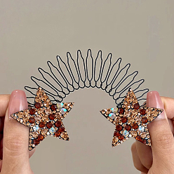 Мандарин Сплав расчески для волос, аксессуары для волос для женщин, звезда, мандарин, 100 мм