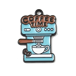 Другие Эмалевые подвески из сплава на кофейную тематику, кофеварка, 25x17x1.5 мм, отверстие : 1.6 мм