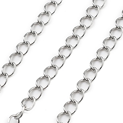 Платина 10 м латунные кабельные цепи, без кадмия, без никеля и без свинца, с катушкой, пайки, с катушкой, платина, Коннекторы : 5x3.5x1 мм