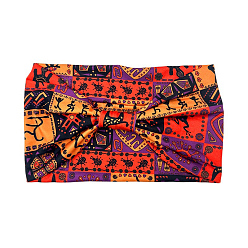 Красный Повязка на голову из ткани бохо-ткань с широким узлом, повязка на голову для йоги, эластичная повязка на голову для женщин и девочек, красные, 250x145 мм