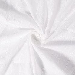 Blanc Tissu de coton brodé de fleurs, accessoires du vêtement, blanc, 1400x0.2~0.5mm