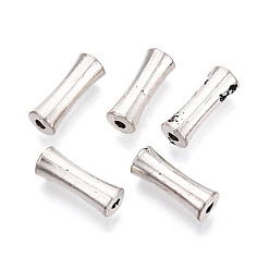 Античное Серебро Сплавочные овальные бусины тибетского стиля , бамбук совместное, античное серебро, 15x5.5 мм, отверстие : 2 мм, Около 781 шт / 1000 г