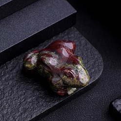 Кровь драконов Украшения для выставки лягушек из опалита, фигурка для украшения дома, фен-шуй энергетический камень подарок для домашнего офиса украшение рабочего стола, 35x30 мм