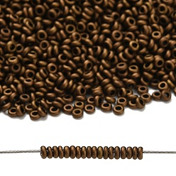 (702) Matte Color Dark Copper Toho 8/0 полукруглые бусины, японский бисер, (702) матовый цвет темно-медный, 3x1.15 мм, отверстие : 1.2 мм, Около 3722 шт / 50 г