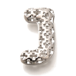 Letter J Латунные подвески, подвески с полыми буквами, стойки покрытие, долговечный, без кадмия и без свинца, буква J, 23x13x6.5 мм, отверстие : 5x2.7 мм