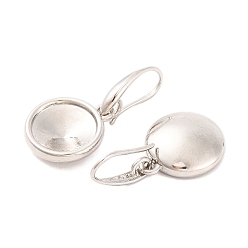 Платина Латунные крючки, провод уха, с настройками сплава серьги пустой базы Rivoli XILION стразами, платина, лоток : 12 мм, 33.5x15x4.5 мм