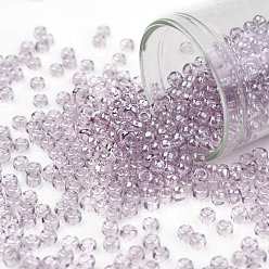 (632) Light Lavender Transparent Luster Круглые бусины toho, японский бисер, (632) светло-бледно-лиловый прозрачный блеск, 8/0, 3 мм, отверстие : 1 мм, Около 10000 шт / фунт