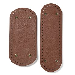 Coconut Brown Plastic Oval Bottom, for Knitting Bag, Women Bags Handmade DIY Accessories, Coconut Brown, 22x10.2x0.3~0.9cm, Hole: 3.5mm, 2pcs/set