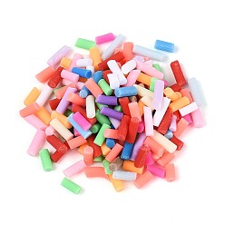 (52) Непрозрачная лаванда Ручной полимерной глины ногтей декоративные аксессуары, колонка, разноцветные, 1~12x0.5~2.5 мм, Около 100000 шт / 1000 г