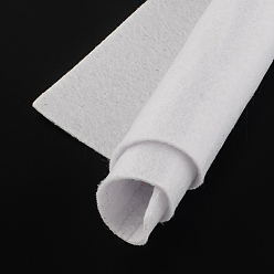 White Non Woven Fabric Embroidery Needle Felt for DIY Crafts, White, 30x30x0.2cm, 10pcs/bag