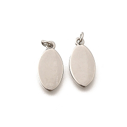 Horse Eye Латунные подвески, стойки покрытие, прочное покрытие, платина, без кадмия и без свинца, с целью перехода в кольце, лошадиный глаз , 15.5x7.5x1.5 мм, отверстие : 2 мм