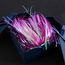 Фуксиновый Красочный наполнитель из измельченной бумаги из рафии, для упаковки подарков и наполнения пасхальной корзины, красно-фиолетовые, 3 мм, 50 г / мешок